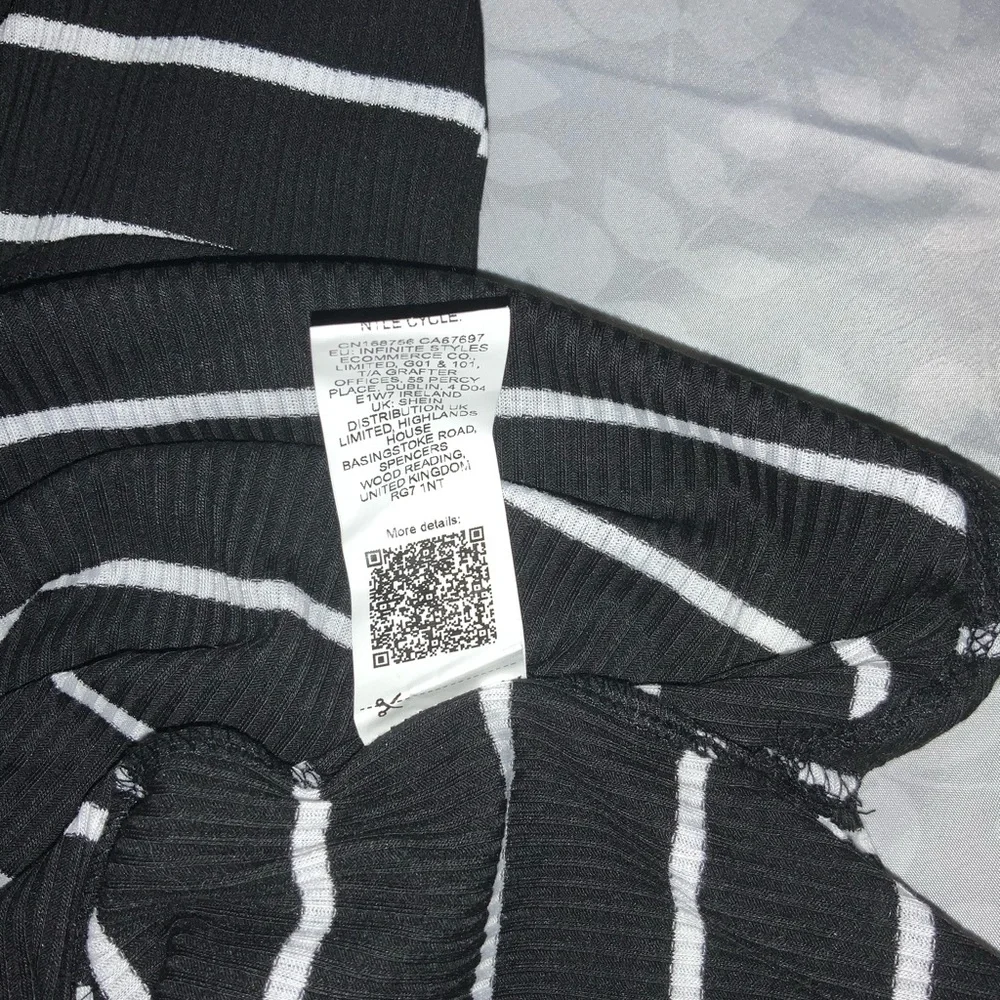 SHEIN Black and White Stripe  Dress Medium
